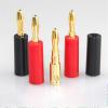 10/40PCS 4mm Gold Plated Speaker Banana Connector Horn Speakers Banana for Audio Video Speaker Cable Adapter(10 Red) view 3
