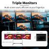 15.6" Triple Laptop Screen Extender, 1080p Fhd Portable Monitor for Laptop USB C HDMI, Plug-Play Monitor Extender for Triple Display, for Mac/Windows, for 13-17.3 Laptops view 3