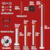 Surveillance Cameras Holder Column, Segmented Security Camera Pole Outdoor, Detachable Surveillance Stand for Factory/Farm/School/Warehouse/Street(ligjt grey,157 1/2 in(400cm)) view 2