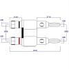 8PCS Double Row 4mm Banana Connector Gold Plated Speaker Adapter Two-Position Audio Cross(Red 8Pcs) view 4