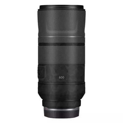 600 11 Lens Skin Vinyl Wrap Film Camera Protective Sticker for Canon RF 600mm F11 Photography Accessories(Triangle Black+Leather Black)