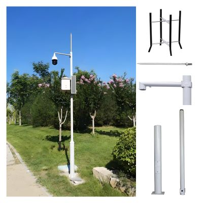 6.6 8.2 9.8 11.5 13.1 14.8 16.4 19.7ft Tall White Floor Holder Stand Mount for Security Camera, Floor Security Camera Holder Easy Assembly & Detachable(Light Coffee,177 1/5 in(450cm))