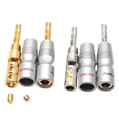 4pcs FP-200B(G) Speaker Cable Rhodium Plated Banana Connector(GS-200B R)