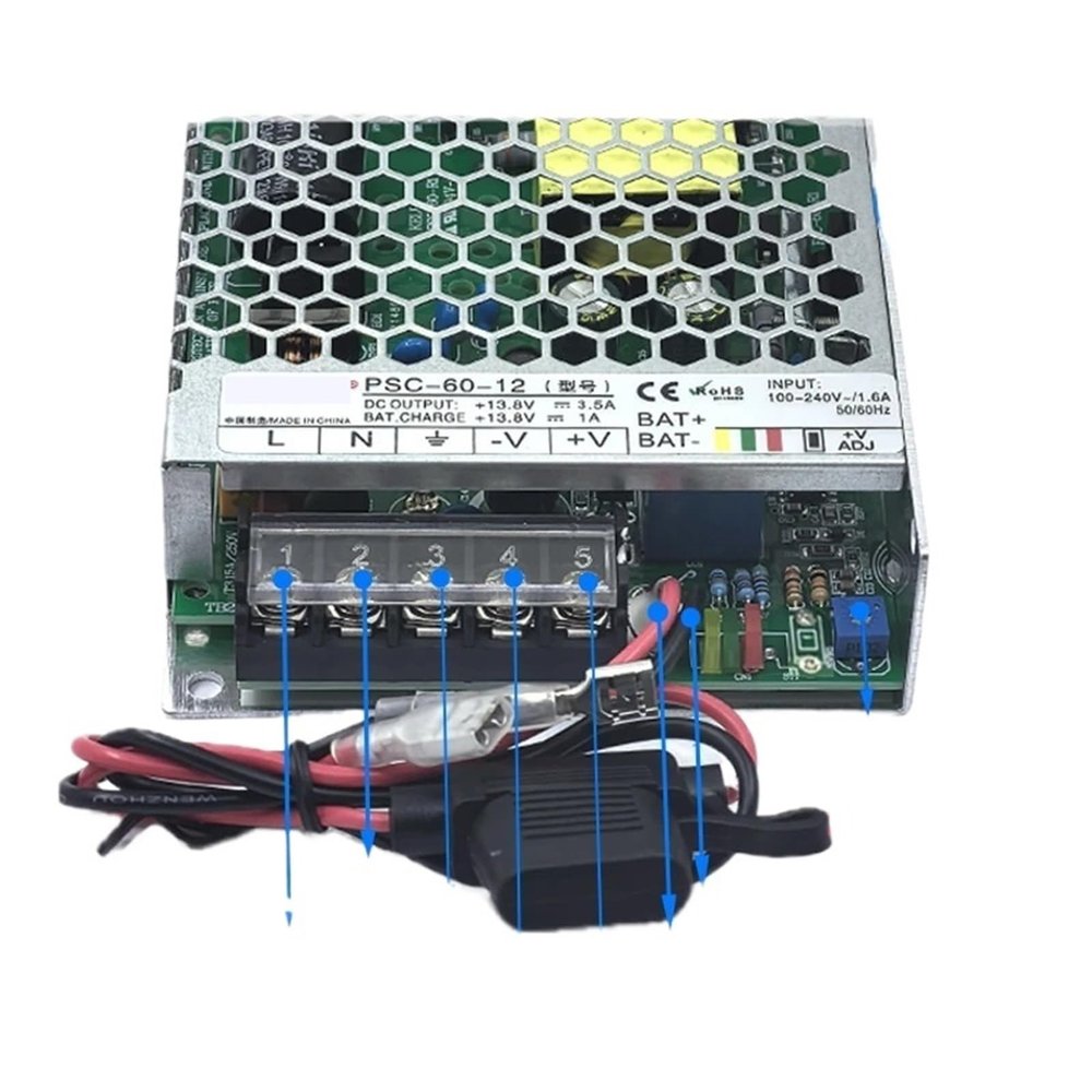60W Ultra Thin Uninterruptible Switching Power Supply with no Switching time AC to DC 13.8V 1A 27.6V 0.7A PSC-60-12 PSC-60-24(12V)
