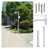 Solar Panels/Camera Mounting Bracket Pole, 2 2.5 3 3.5 4 4.5 5 6m Overlength Surveillance Stand Weatherproof, Splicing Type Security Camera Stand(Light Coffee,400cm/13.1ft) view 1
