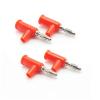 4pcs Side Screw Connection 4mm Banana Cable Connector Stackable Nickel Plated Speaker Multimeter Accessories red Black P1(4pcs red) view 2