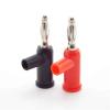 4pcs Side Screw Connection 4mm Banana Cable Connector Stackable Nickel Plated Speaker Multimeter Accessories red Black P1(4pcs red) view 3
