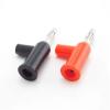 4pcs Side Screw Connection 4mm Banana Cable Connector Stackable Nickel Plated Speaker Multimeter Accessories red Black P1(4pcs red) view 4