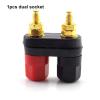 1/5pcs Banana Plugs Jack Socket Couple Terminals Connectors Red Black Connector Amplifier Terminal Binding Post Speaker(1pcs Dual) view 2