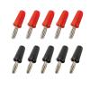 10Pcs/lot Short 4mm Banana Male Connector Red Black Plastic Housing Bananas Connectors(5 Red 5 Black) view 1