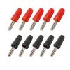 10Pcs/lot Short 4mm Banana Male Connector Red Black Plastic Housing Bananas Connectors(5 Red 5 Black) view 2