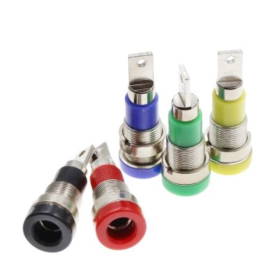4MM Banana Female Jack Socket Connector Banana Binding Post Panel Mount Adapter(Yellow,1PCS)