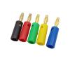100Pcs/lot 4mm Banana Connector Screw Lock Bananas Test Plugs Male Red Blue Green Black Yellow(Blue) view 3