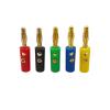 100Pcs/lot 4mm Banana Connector Screw Lock Bananas Test Plugs Male Red Blue Green Black Yellow(Blue) view 4