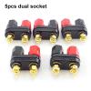 1/5pcs Banana Plugs Jack Socket Couple Terminals Connectors Red Black Connector Amplifier Terminal Binding Post Speaker(5pcs Dual) view 2