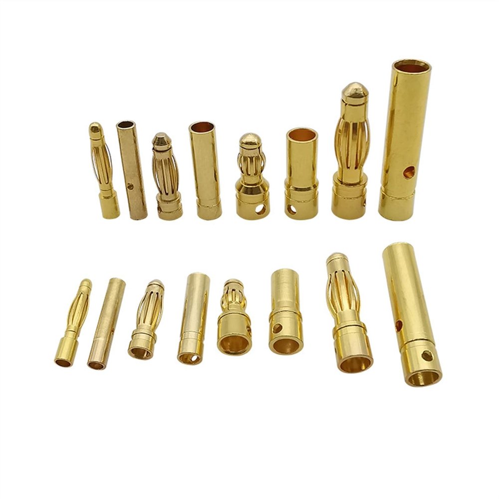 10Pair Bullet Banana Connector 2.0/3.0/3.5/4.0mm Banana Male Female Socket Connectors(4.0mm)