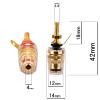 2 pcs Speaker Terminal Connector Binding Post Amplifier Pure Cupper Gold-Plated Banana Socket Small Size(1 Set (2 Pieces),A 1 Black and 1 Red) view 2