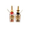 2 pcs Speaker Terminal Connector Binding Post Amplifier Pure Cupper Gold-Plated Banana Socket Small Size(1 Set (2 Pieces),A 1 Black and 1 Red) view 3