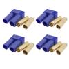 4Pcs EC5 Banana Bullet Bananas Male Female Connector with Blue Housing Shell(4 Female) view 2