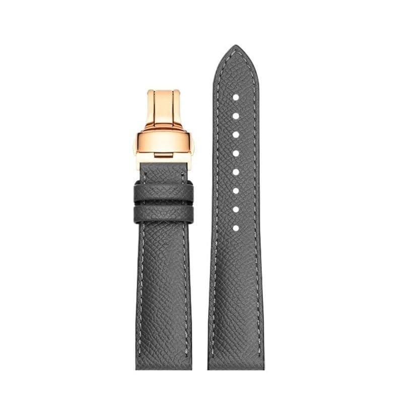 Cowhide Fluoro Rubber Watchband For Omega Watch Straps Are Made Of Genuine Leather For IWC(Dark grey r2,22mm)
