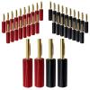 8PCS Gold Plated 4mm Speaker Banana Connector No Welding Horn for Audio Video Cable Adapter(8 Red) view 1