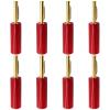 8PCS Gold Plated 4mm Speaker Banana Connector No Welding Horn for Audio Video Cable Adapter(8 Red) view 2