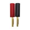 8PCS Gold Plated 4mm Speaker Banana Connector No Welding Horn for Audio Video Cable Adapter(8 Red) view 4
