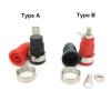 5X 32A Insulated 4MM Banana Female Head Socket Jack Panel Mount Binding Post red Black Connector Multimeter(5pcs Type-A Black) view 4
