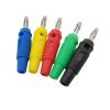 10Pcs 4mm Banana Side Stackable Connector Red Green Blue Yellow Black 4mm Banana Plugs Cable Wire Connectors(10 Green) view 4