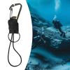 Scuba Diving Lanyard with Metal Buckle - 20cm Camera Tether for Underwater Photography, Diving Accessories- Black view 2