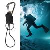 Scuba Diving Lanyard with Metal Buckle - 20cm Camera Tether for Underwater Photography, Diving Accessories- Black view 3