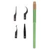 SIXRUN 4 in 1 Degumming Knife Set with Non Slip, Ergonomic Handle for Comfortable Grip, Blades, Aluminum Alloy, Copper Head iOS Mobile Phone Motherboard Repair (Green A) view 1