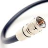 PHATSAT Heavy-Duty Metal Connector Enhanced RG6 TV Antenna Cable, Made in USA, Black Jacket, 75 Ohm, Weatherproof, for Indoor and Outdoor Use, 15 ft view 1