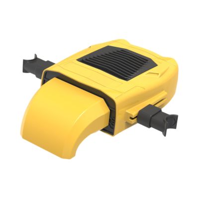 Car SUV Seat Headrest Fan USB 12V 24V Multipurpose 7.4x4.3x2inch Universal Accessory Simple Assembly Adjustable 3 Speed- Yellow
