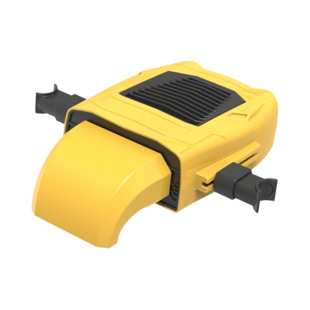 Car SUV Seat Headrest Fan USB 12V 24V Multipurpose 7.4x4.3x2inch Universal Accessory Simple Assembly Adjustable 3 Speed- Yellow