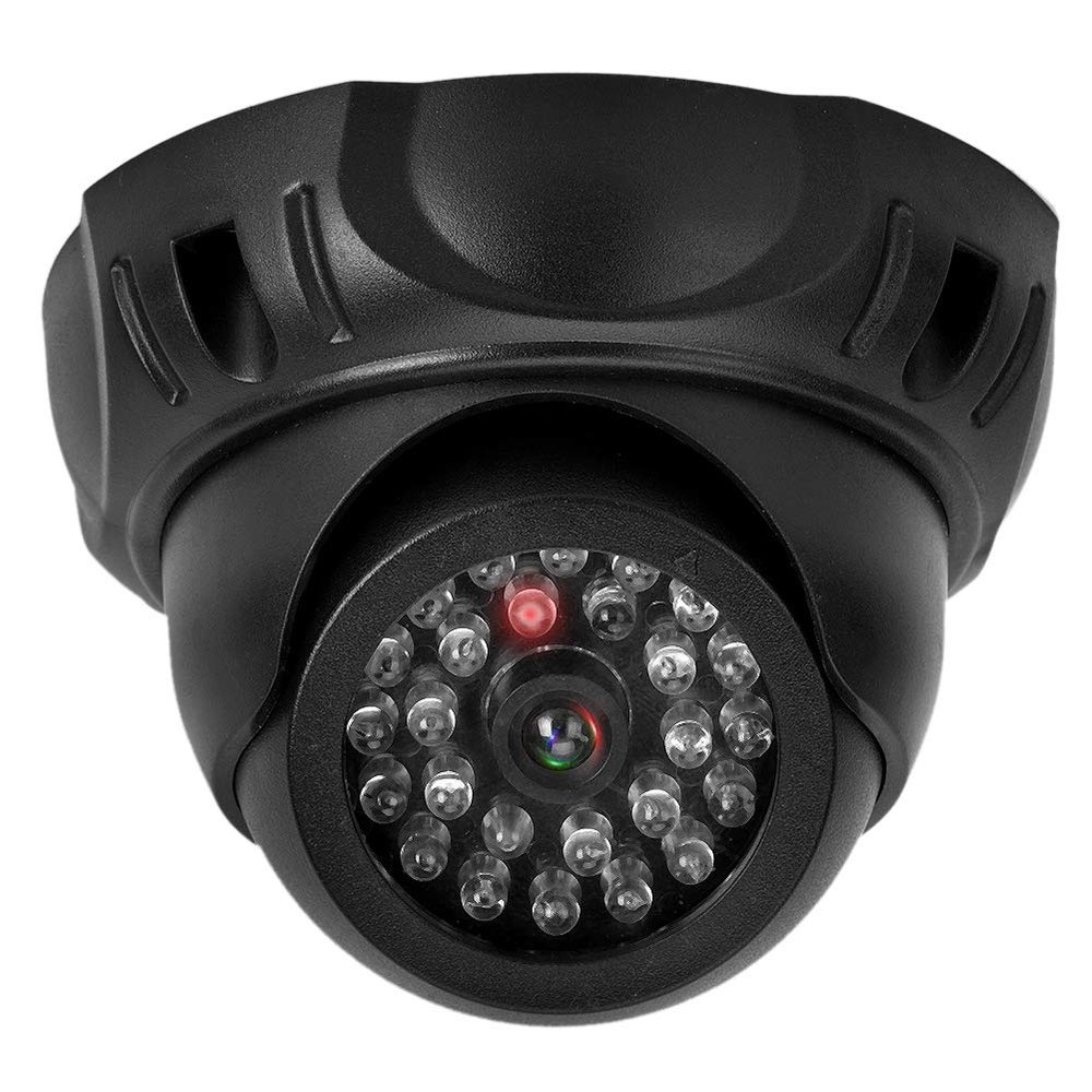 Pongnas Simulation Camera Dummy Fake Security Monitor Camera with LED Light for Home Security Protection