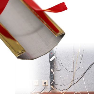 Self-Adhesive Cord Hider for Floor Cable Covers for Cords,Cable Management Kit Cord Protectors(2.6cm/1",L 150cm/59'')