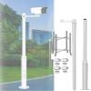 Camera Mounting Bracket Pole, Detachable Surveillance Camera Pole, Surveillance Post Stand for School Backyard Porch Patio Walkway(137.8in/11ft)
