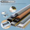 Wire Cable Hider for Floor,Cord Cover Raceway Kit Channel Flexible Wires Management Concealer view 3