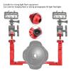Dual Handheld Diving Flashlight Bracket STABILIZER for Underwater Photography Black (Red) view 3