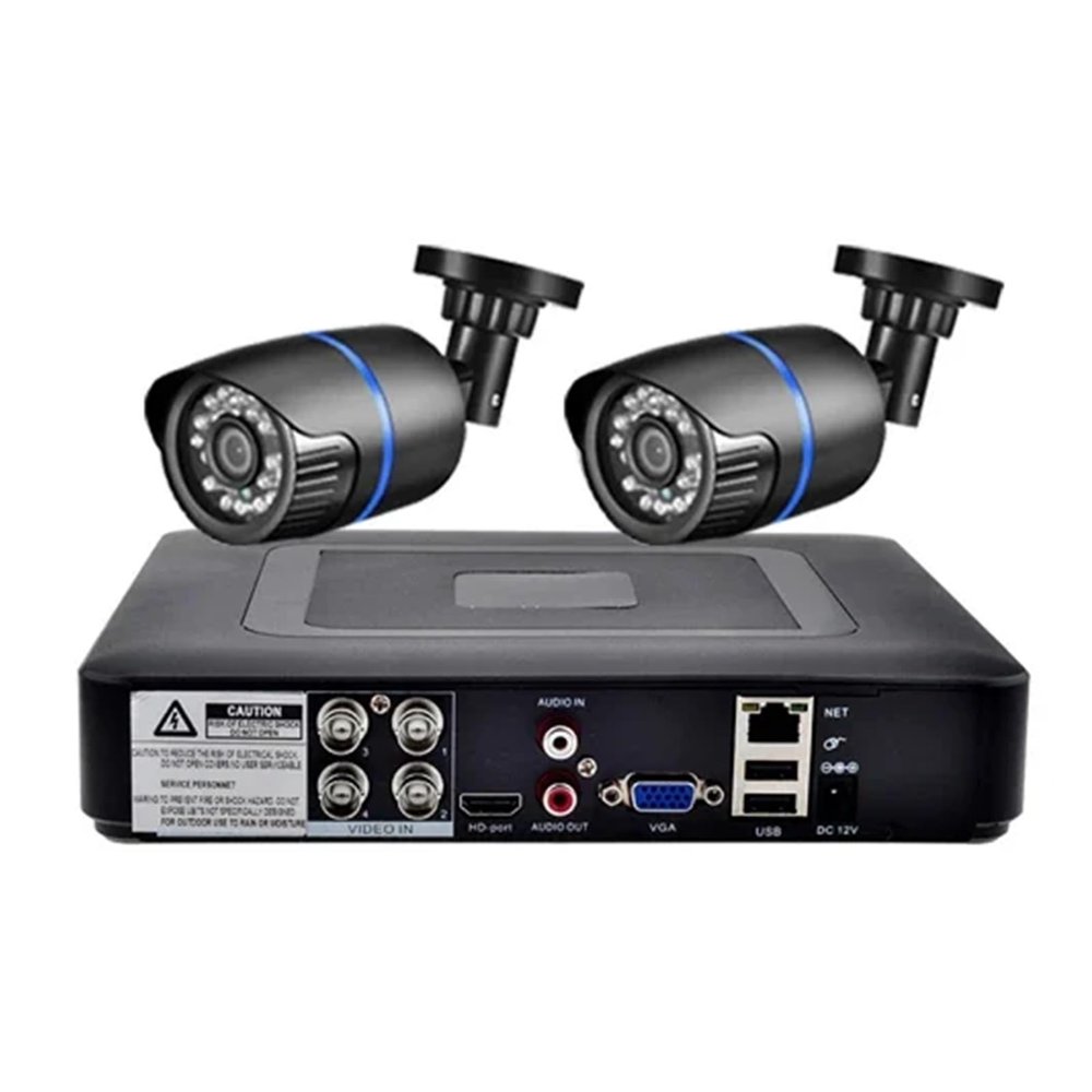 JUCFRDNJ H.265X 8CH 5MP Video AHD Camera System 2/4/6/8 PCS Outdoor AI Motion Detection HD 5.0MP AHD Cameras Home Security Kit(1T,2PCS 1080P Cam)