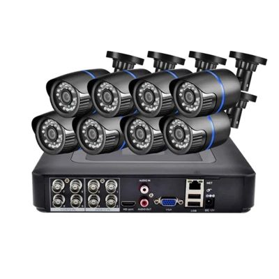H.265X 8CH 5MP Video AHD Camera System 2/4/6/8 PCS Outdoor AI Motion Detection HD 5.0MP AHD Cameras Home Security Kit(2T,8PCS 1080P Cam)