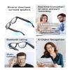 AI Smart Glasses with 8MP Camera, 160+ Languages Translation, Real-Time Voice Bluetooth Smart Sunglasses for Travel/Meetings (Transparent) view 4