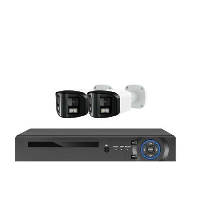 JUCFRDNJ 4K 8MP Dual Lens POE Security Camera System 8CH POE NVR Kit 180 Panoramic Camera CCTV Video Surveillance System Kit 4CH(None,10CH NVR 2CAMERA_EU Plug)
