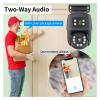 JUCFRDNJ NVR Security Video Surveillance Kit Two Way Audio POE 6MP Color Night Outdoor Vision Dual Lens PTZ Surveillance System(None,8CH and 6PCS 6MP) view 4