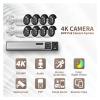 JUCFRDNJ 8MP Security Camera System 8CH 4T POE NVR H.265+ Night Vision CCTV Video Surveillance Kit Dual Light Source IP Camera(None,4CH NVR and 2PCS) view 2