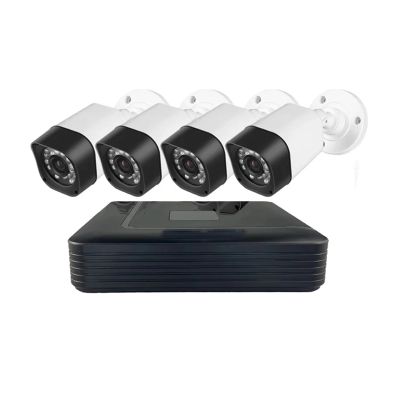 4CH 2CH DVR Bullet Video Surveillance Camera CCTV Camera Waterproof Outdoor Indoor IR Cut Night Vision AHD 2MP H.265(None,4CH and 4CAMERA 2MP_EU Plug)