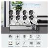 JUCFRDNJ H.265+ 8CH 5MP HD POE NVR Kit CCTV Security System AI Audio Face Detect IP Camera Outdoor 2592X1944 P2P Video Surveillance Set(None,8CH NVR and 4 Camera_US Plug) view 2