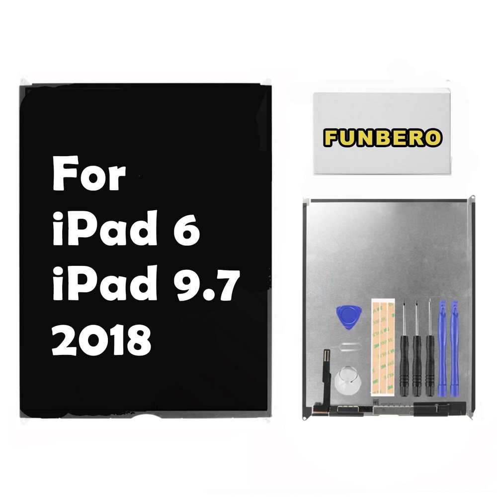 Funbero for iPad 9.7 2018 iPad 6 LCD Replacement Repair Panel, Inner Panel Replacement LCD Display (Tablet PC LCD Replacement Part) - Includes Repair Tool Set