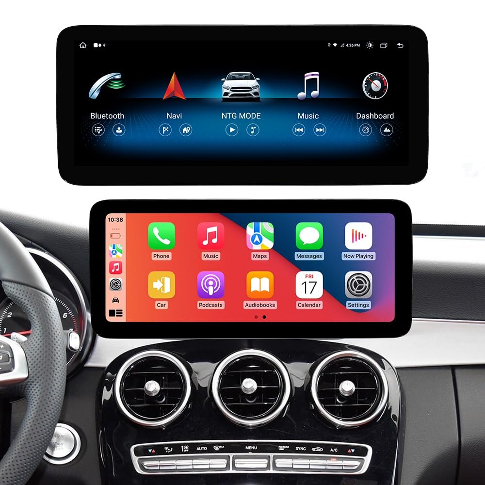 10.25" Carplay for Benz C Class W205 2015-2018 Year with NTG5.0, Car Stereo with Wireless Android Auto Car Audio Receivers